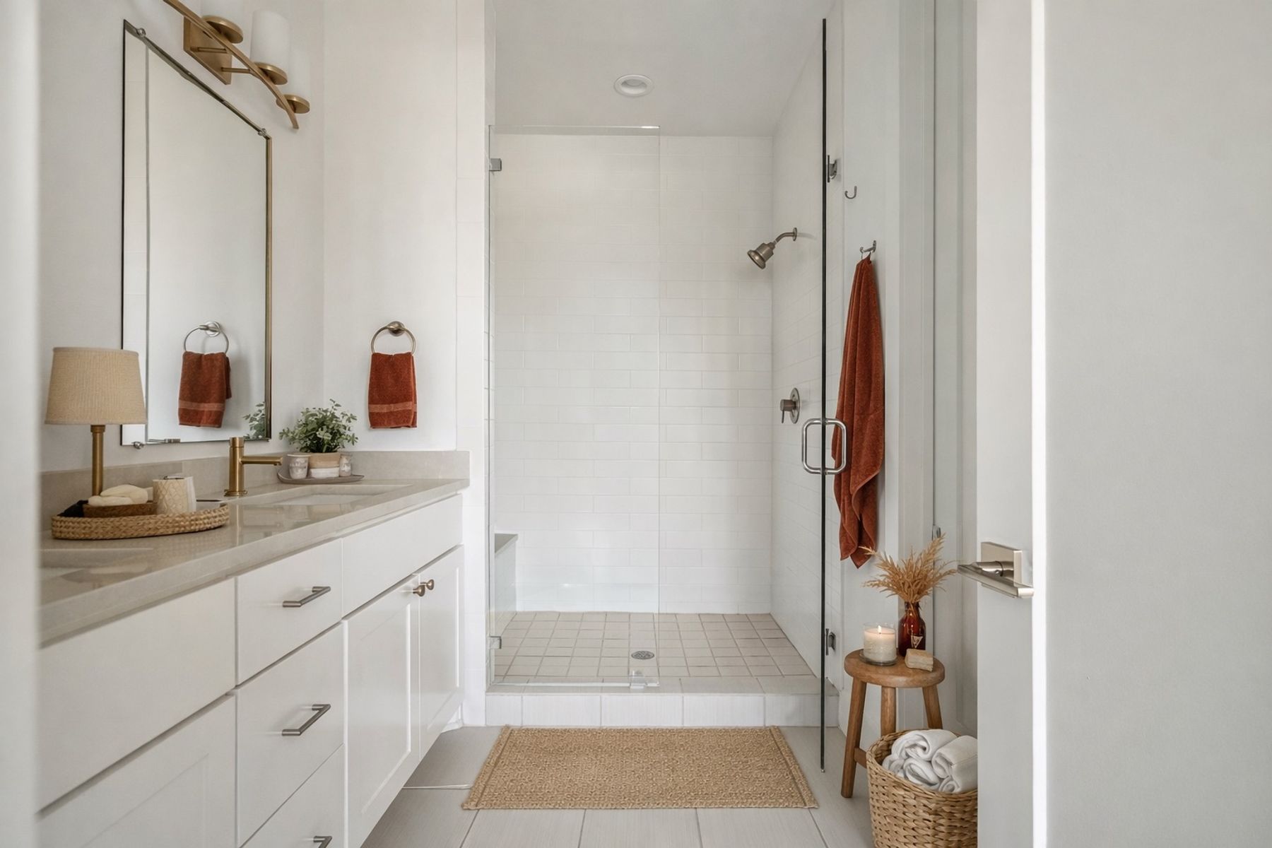 4507 Unity Circle Austin, TX 78731 - Photo 26 of 39 a bathroom with a tub sink and mirror