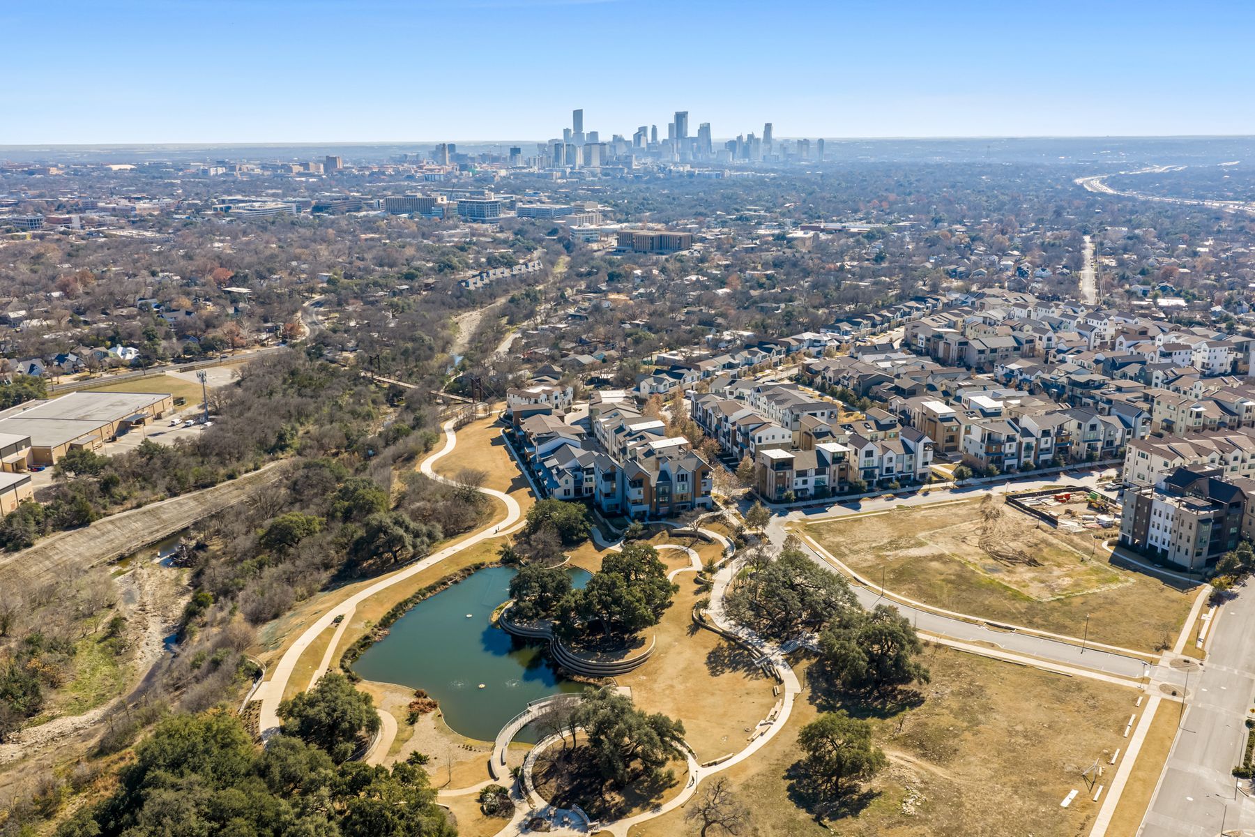 4507 Unity Circle Austin, TX 78731 - Photo 37 of 39 an aerial view of residential houses with outdoor space