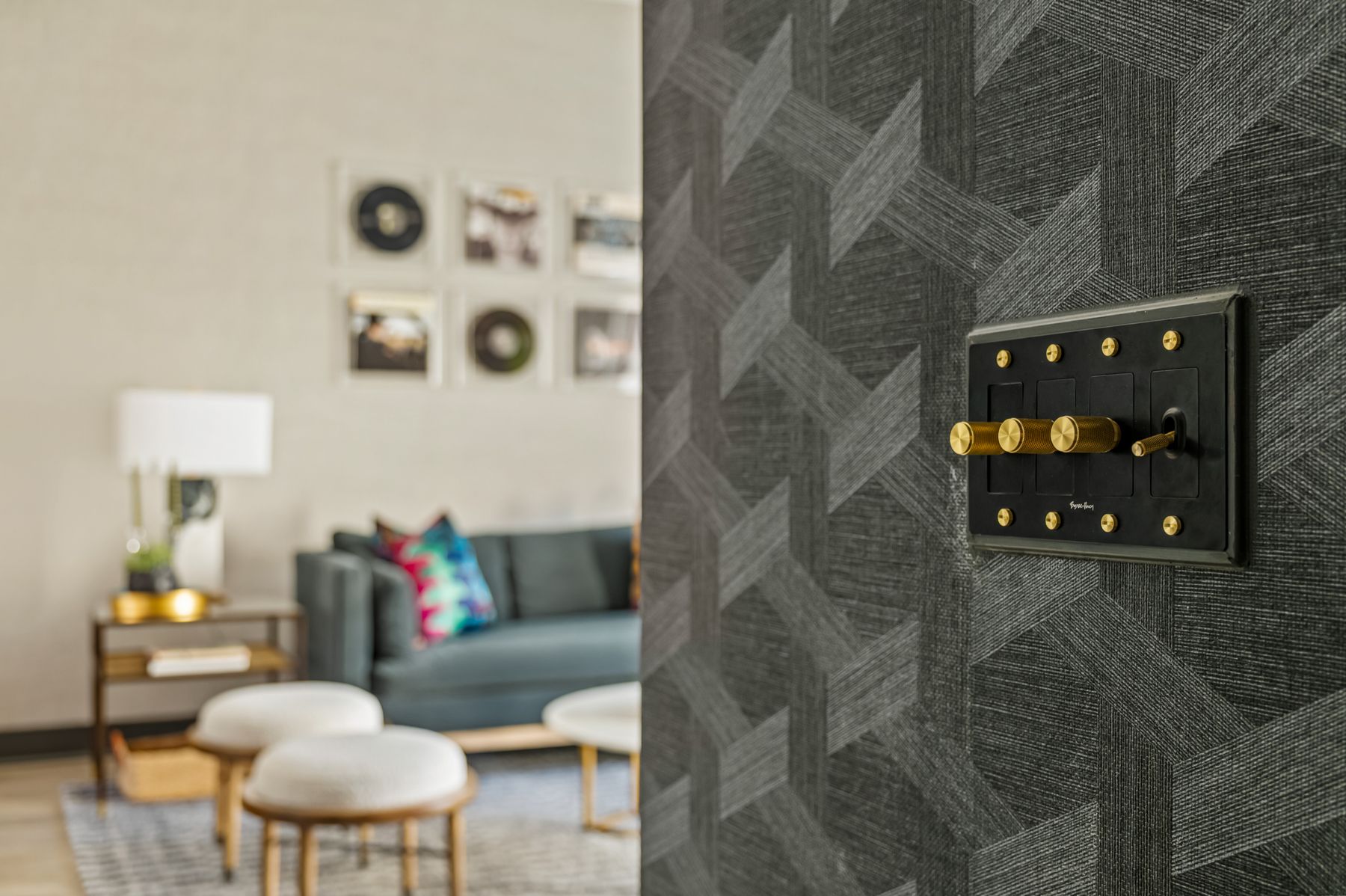 4507 Unity Circle Austin, TX 78731 - Photo 8 of 39 a living room with furniture and a fireplace