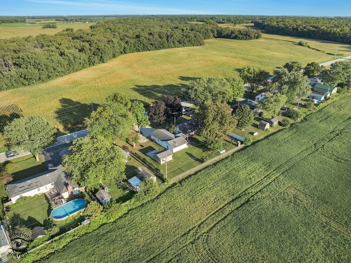 a view of a lake with a mountain