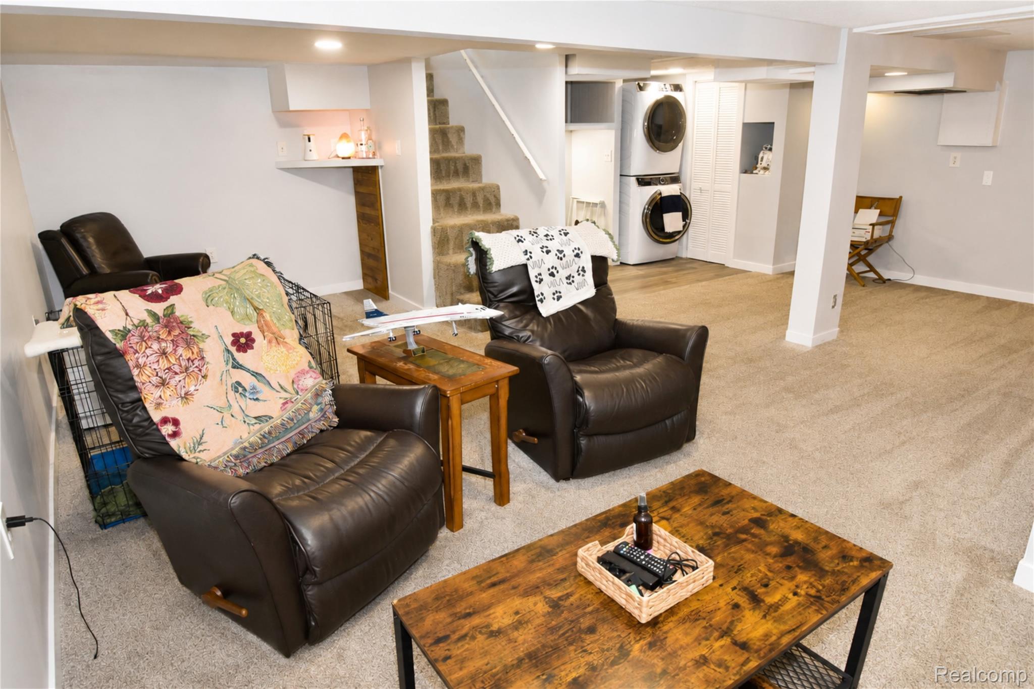 1405 Middle Road Highland, MI 48357 - Photo 14 of 18 Finished lower level with neutral carpeting