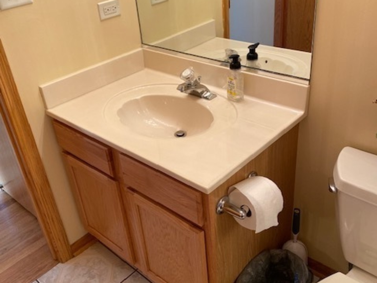 Undisclosed Address Olympia Fields, IL 60461 - Photo 7 of 31 a bathroom with a sink and mirror