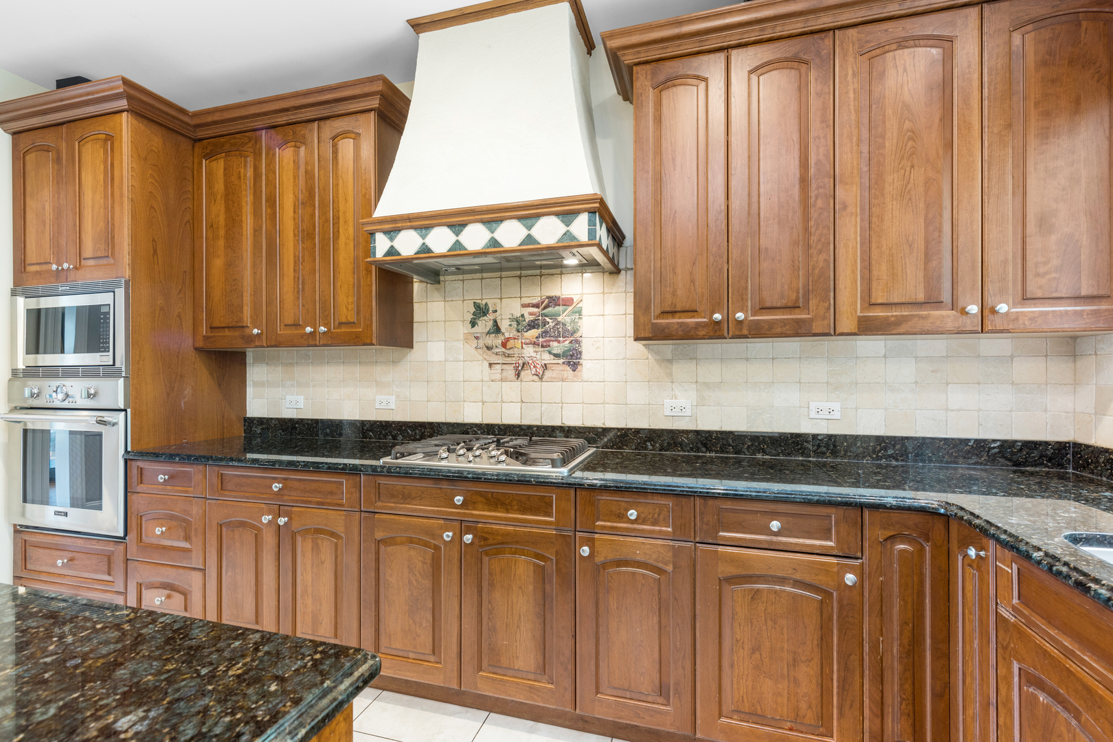 238 Linden Road Northbrook, IL 60062 - Photo 10 of 51 a kitchen with stainless steel appliances granite countertop a stove a sink dishwasher and cabinets with wooden floor