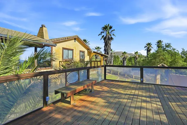 a view of an outdoor space and mountain view