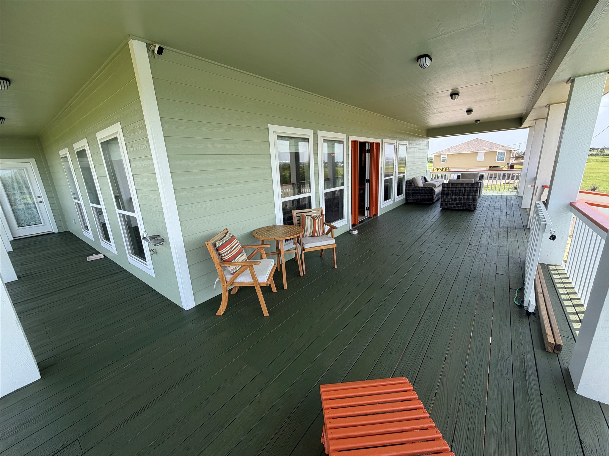 979 Rancho Carribe Drive Crystal Beach, TX 77650 - Photo 17 of 50 View of deck from the south west corner