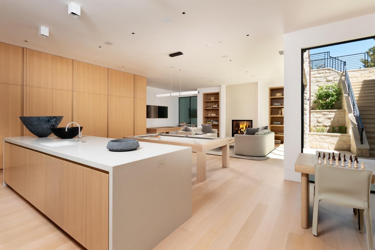 233 Park Lane Atherton, CA 94027 - Photo 16 of 26 a view of living room with furniture and a large window