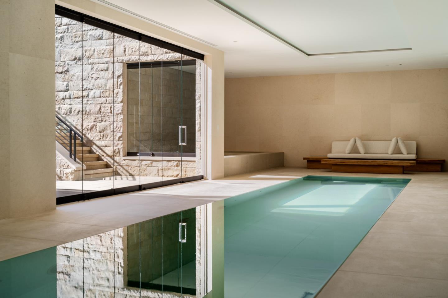 233 Park Lane Atherton, CA 94027 - Photo 19 of 26 a bathroom with a sink and a mirror