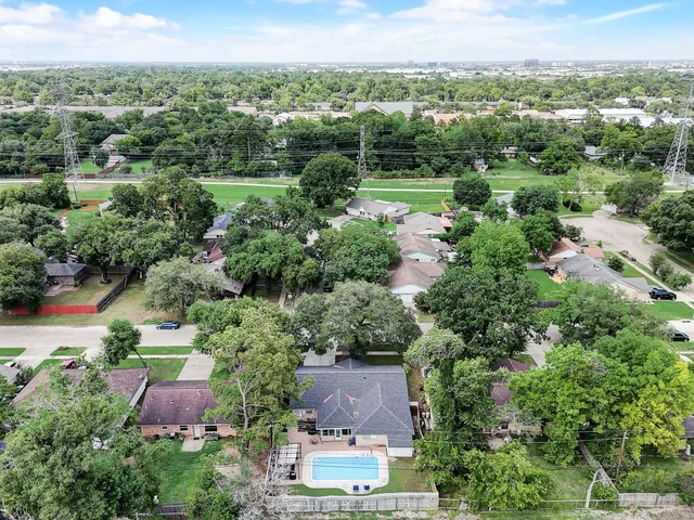 an aerial view of multiple house