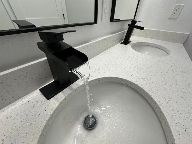 a close view of sink