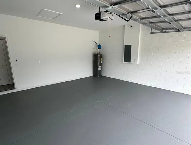 a view of a refrigerator in a room