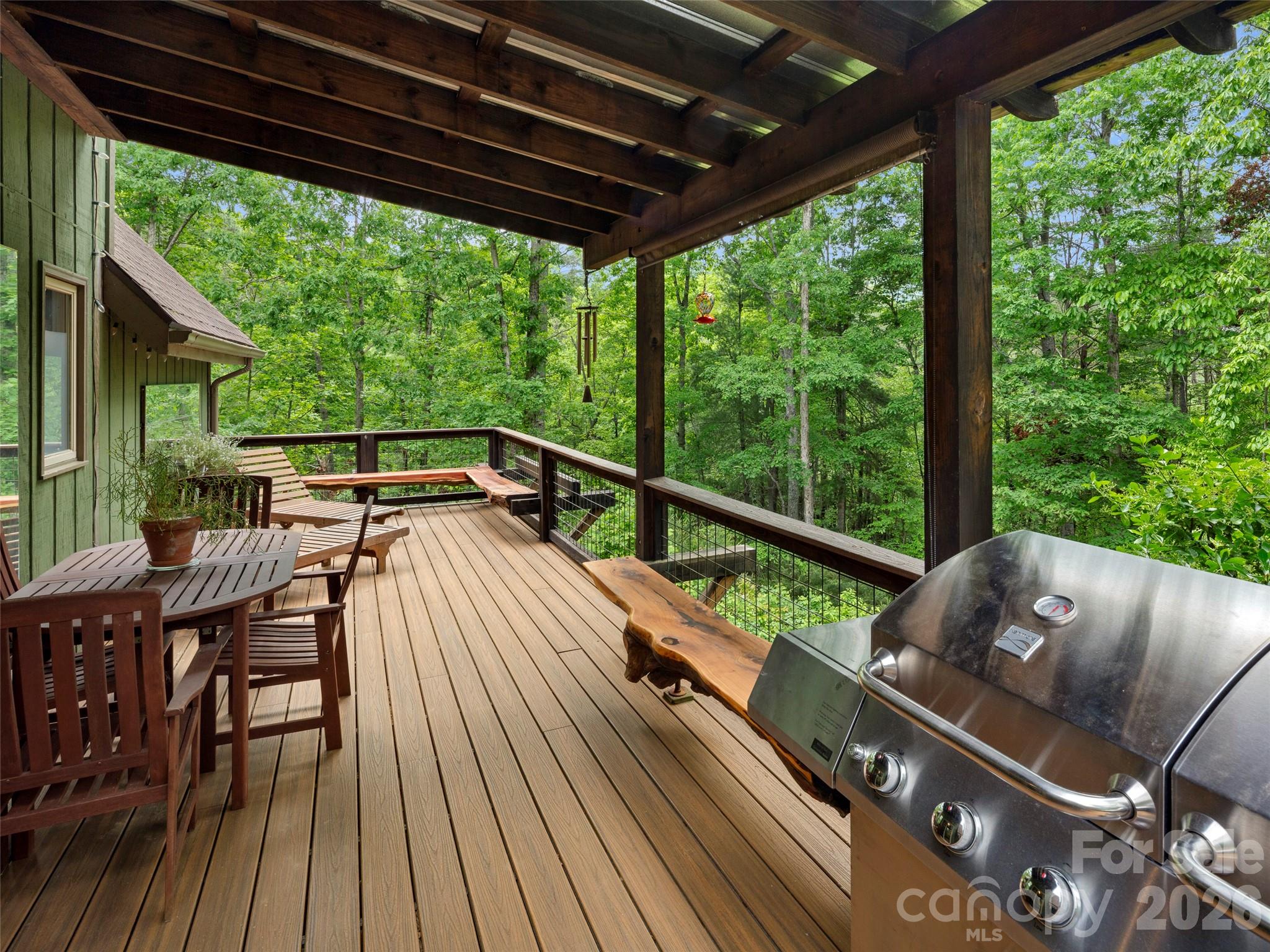 756 Pole Creasman Road Asheville, NC 28806 - Photo 23 of 29 a view of sitting space and deck in the backyard