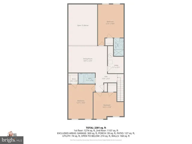 a view of a building with sitting area