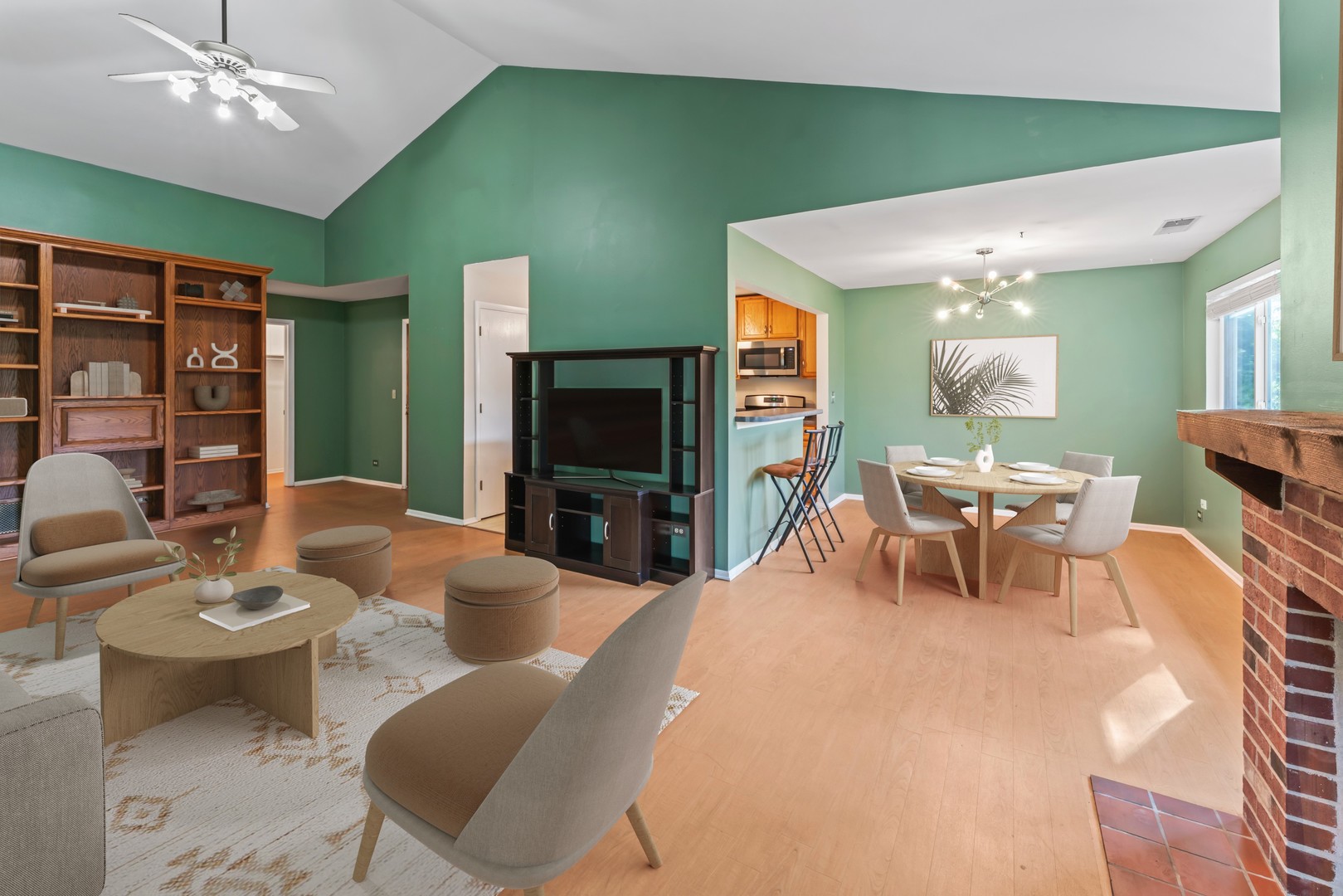 601 Hanover Court, Unit Z2 Schaumburg, IL 60194 - Photo 3 of 22 a living room with furniture and a flat screen tv