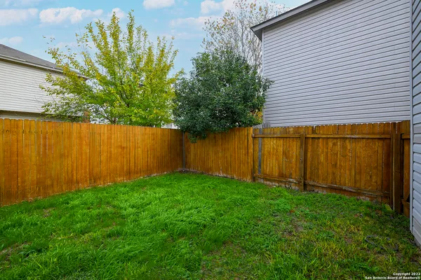 a view of a backyard