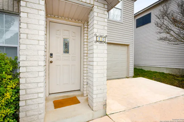a view of front door of house