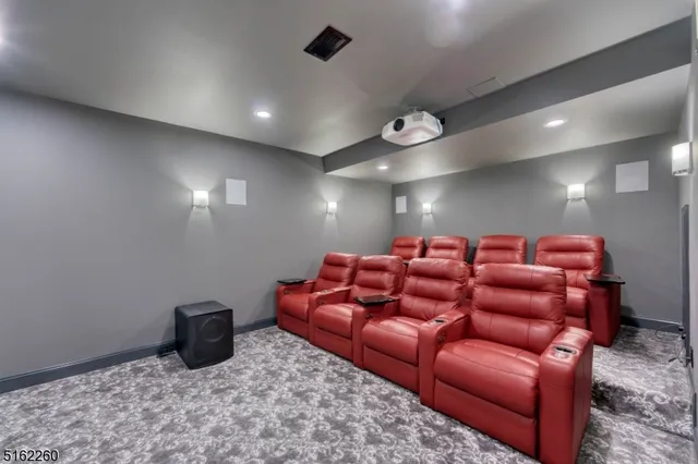 a projector room with furniture