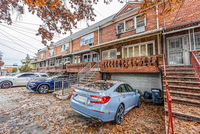 a front view of a house with outdoor space