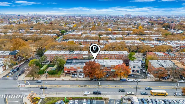 an aerial view of a city