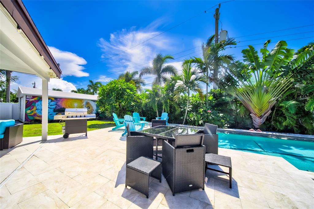 250 Northeast 27th Court Boca Raton, FL 33431 - Photo 12 of 29 a view of a backyard with plants and a patio