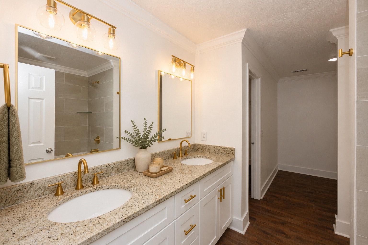 200 Larkin Springs Road Madison, TN 37115 - Photo 11 of 89 a bathroom with a granite countertop double vanity sink and a mirror