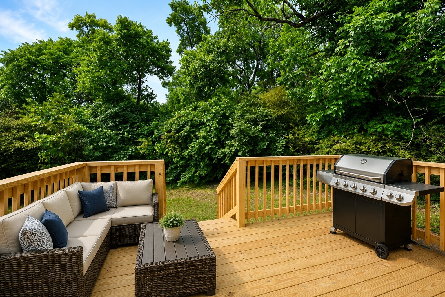200 Larkin Springs Road Madison, TN 37115 - Photo 4 of 89 a view of balcony with wooden floor and outdoor seating