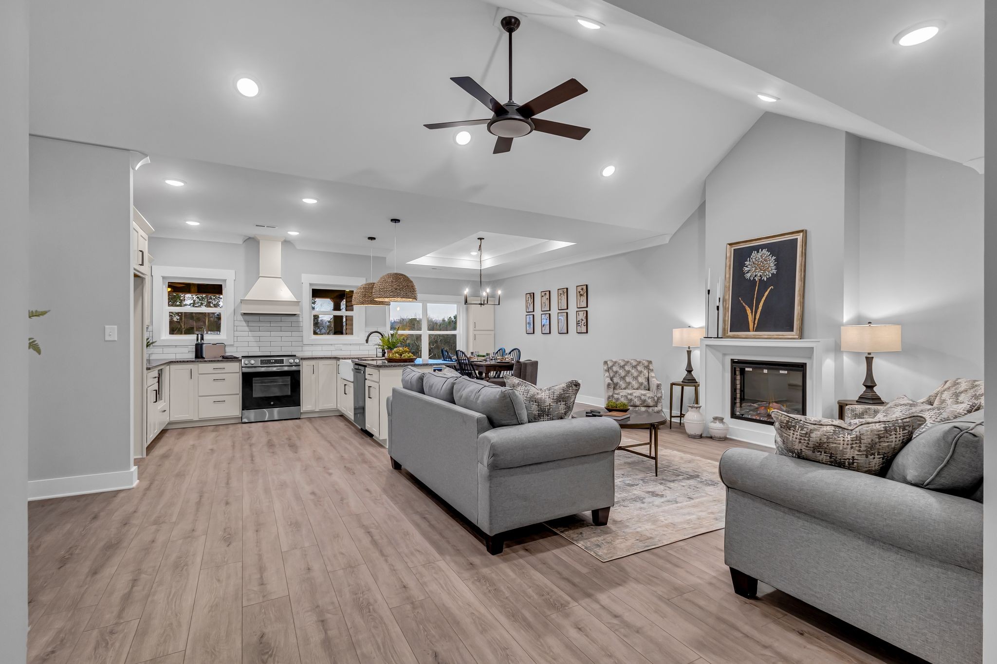 2504 Gentle Rain Road Knoxville, TN 37920 - Photo 6 of 45 a living room with furniture and a fireplace
