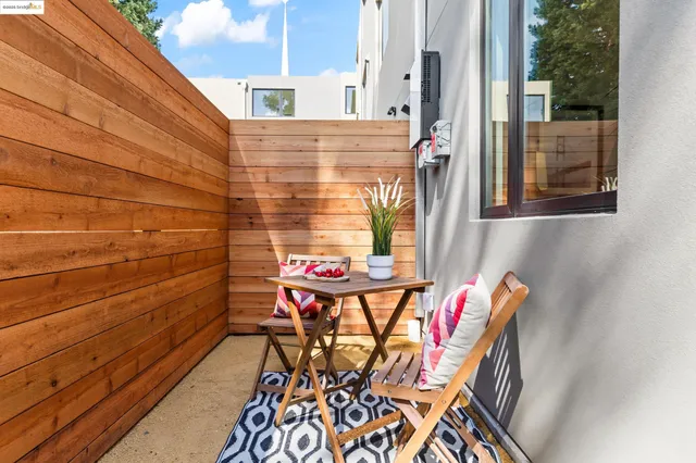 a view of an outdoor space with seating area