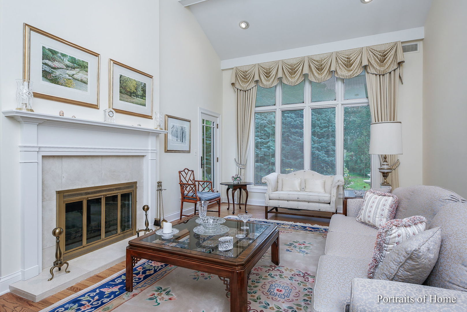 45 Cambridge Drive Oak Brook, IL 60523 - Photo 5 of 41 a living room with furniture and a fireplace