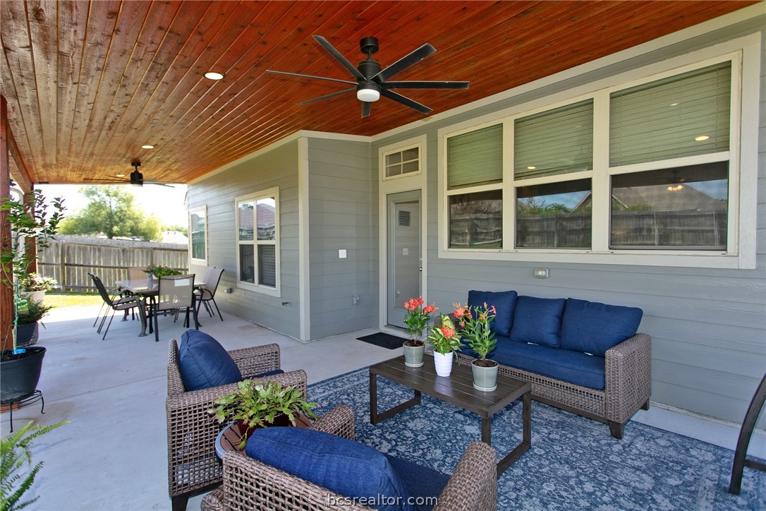 2071 Positano Loop Bryan, TX 77808 - Photo 4 of 31 a view of a patio with chairs and a potted plant