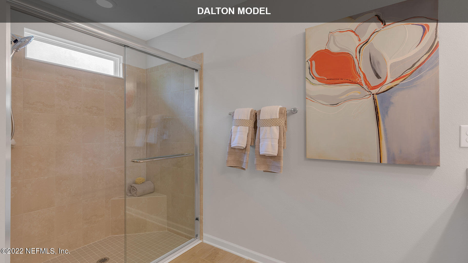 1360 Parkland Trail St. Augustine, FL 32095 - Photo 11 of 37 a bathroom with a shower and mirror