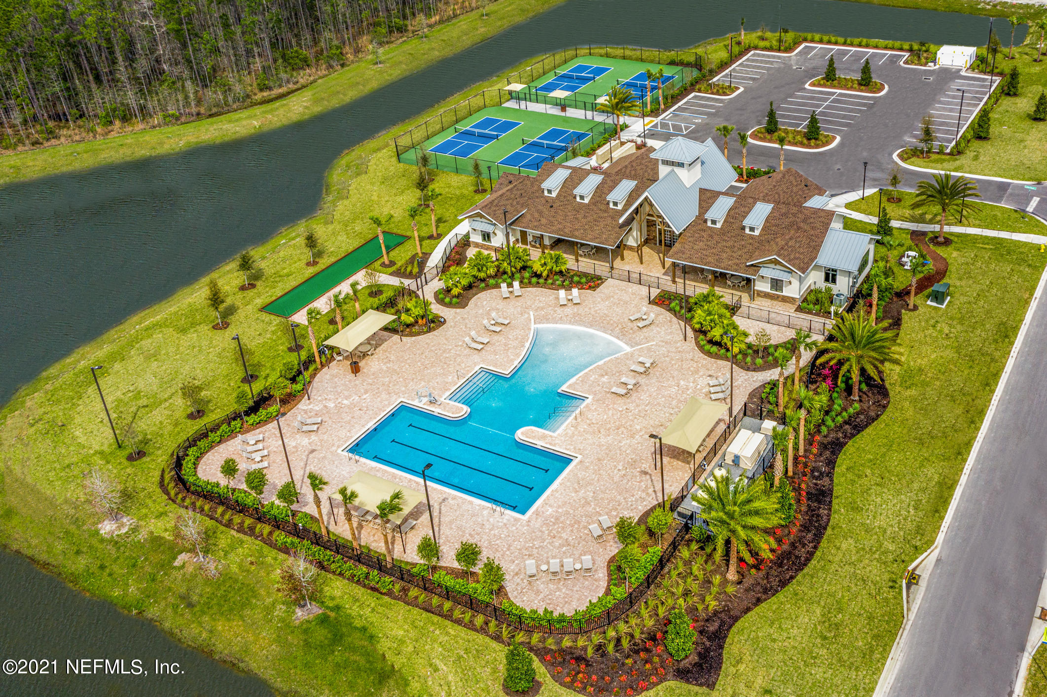 1360 Parkland Trail St. Augustine, FL 32095 - Photo 36 of 37 a view of swimming pool with a dining space