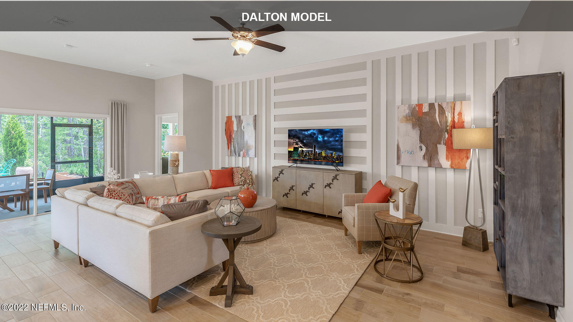 1360 Parkland Trail St. Augustine, FL 32095 - Photo 7 of 37 a living room with furniture and a flat screen tv