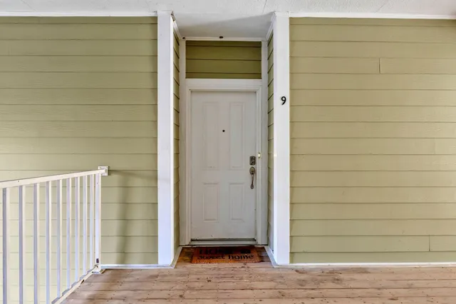 a view of front door of house
