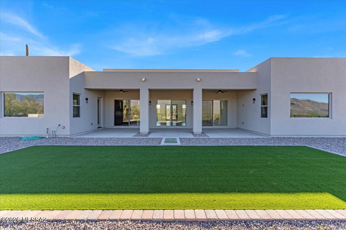 14821 Diamond F Rnch Place Vail, AZ 85641 - Photo 43 of 48 Stately Back yard with columned Patio