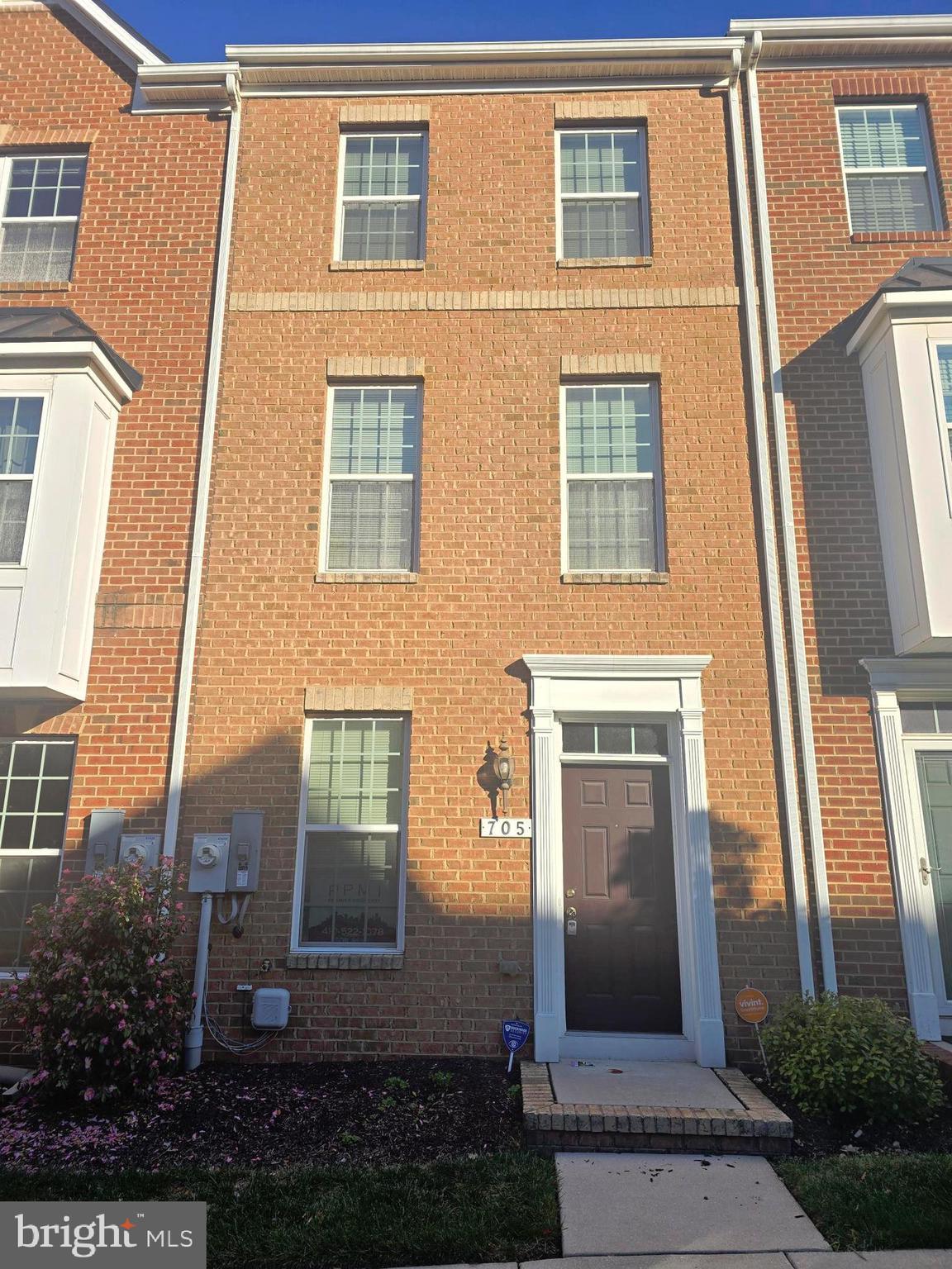 a front view of a house