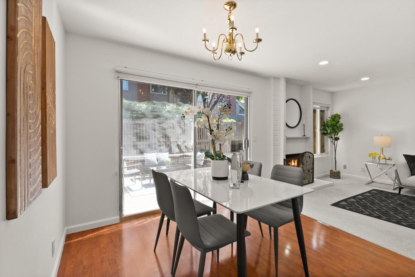 22812 Longdown Road Cupertino, CA 95014 - Photo 15 of 45 a view of a dining room with furniture window and outside view