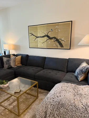 a living room with a couch