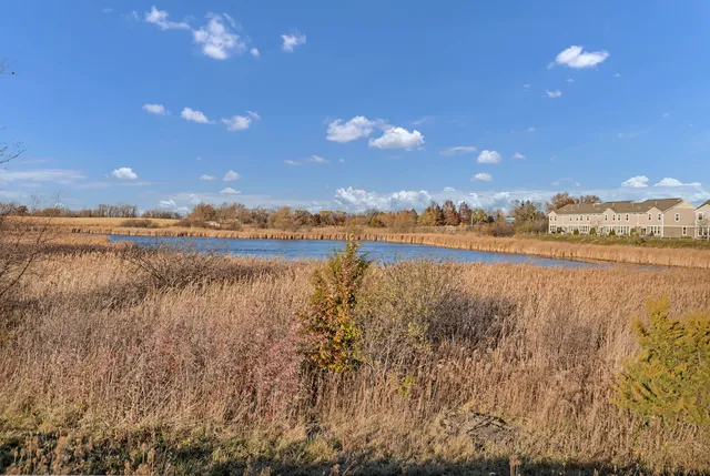 a view of an ocean and city