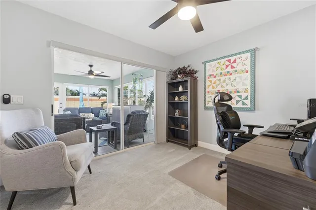 a view of a livingroom with furniture