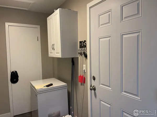 a room with storage and utility