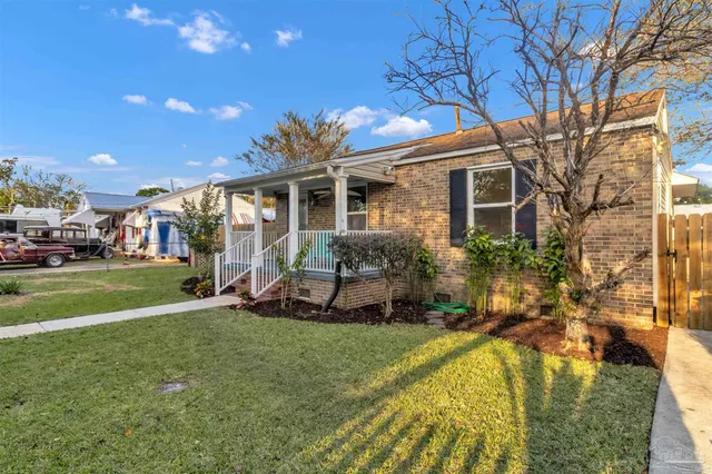 front view of a house with a porch