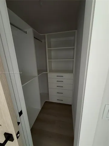a view of walk in closet