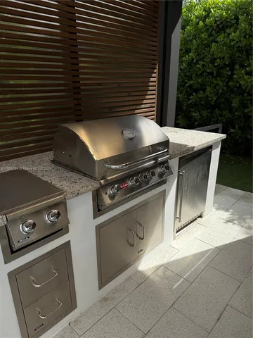 a view of outdoor space and yard from window