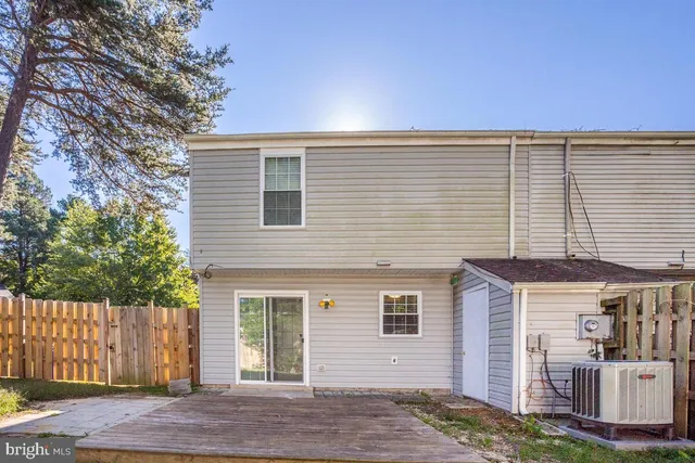 a view of a backyard with large trees and plants