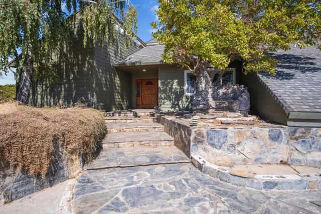 a view of a backyard