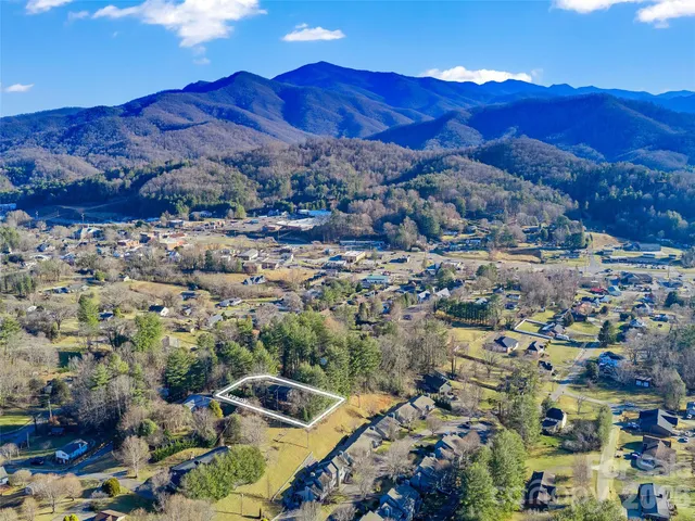 a view of city and mountain