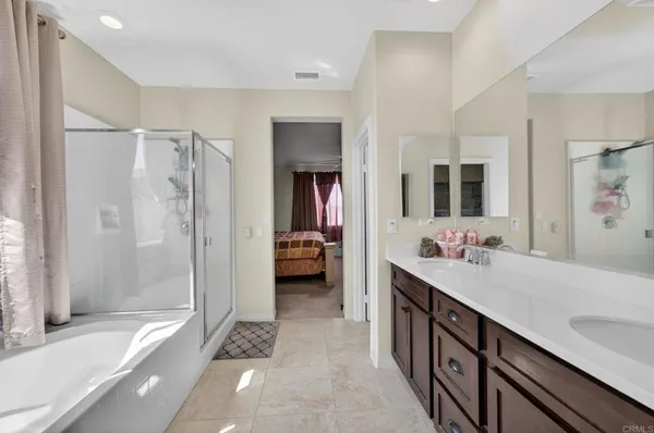 a view of a livingroom from a hallway