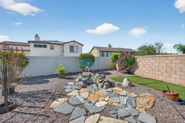 a view of a house with a backyard