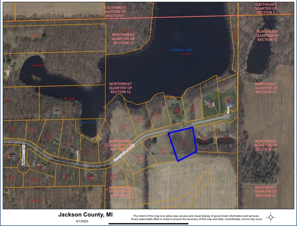 $21,900 | Lot 16 Campbell Lake Drive, Parma, MI 49269
