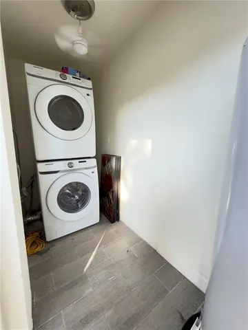 a view of a storage & utility room with closet